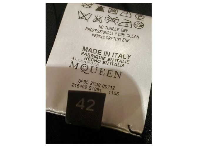 Alexander Mcqueen Top sin mangas de punto negro - vista 4