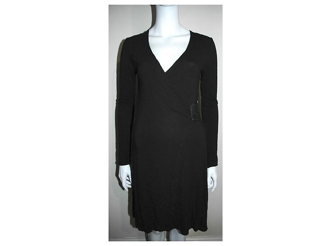 Faith Connexion Schwarzes Wickelkleid - Ansicht 3