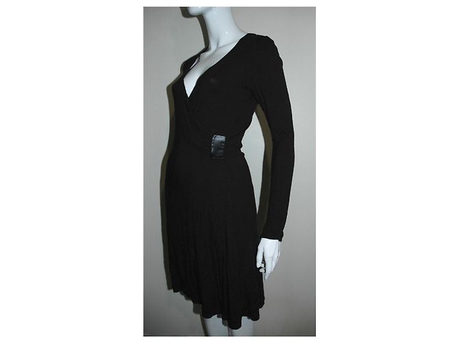 Faith Connexion Schwarzes Wickelkleid - Ansicht 4