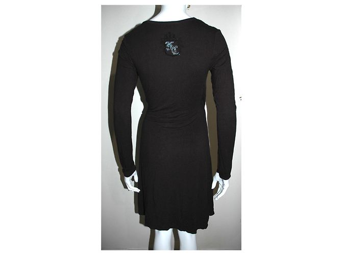 Faith Connexion Schwarzes Wickelkleid - Ansicht 7