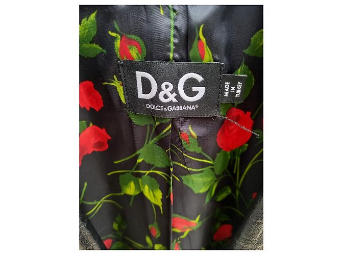 Dolce & Gabbana Abrigo largo de piel negro con cinturón - vista 3