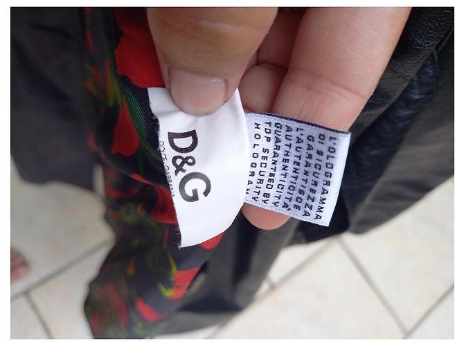 Dolce & Gabbana Abrigo largo de piel negro con cinturón - vista 5