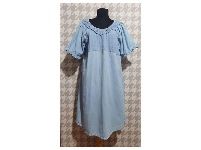 Autre Marque Vestido de algodón Rabens Saloner azul XL - vista 2