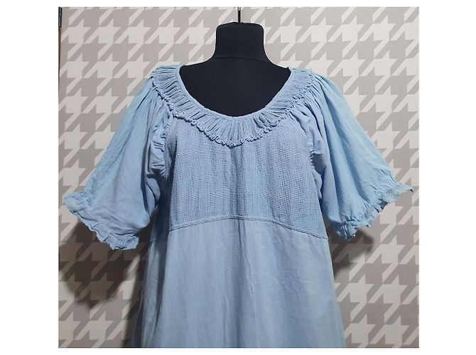 Autre Marque Vestido de algodón Rabens Saloner azul XL - vista 3