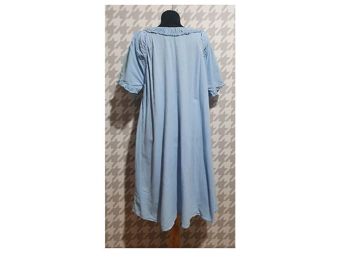 Autre Marque Vestido de algodón Rabens Saloner azul XL - vista 4