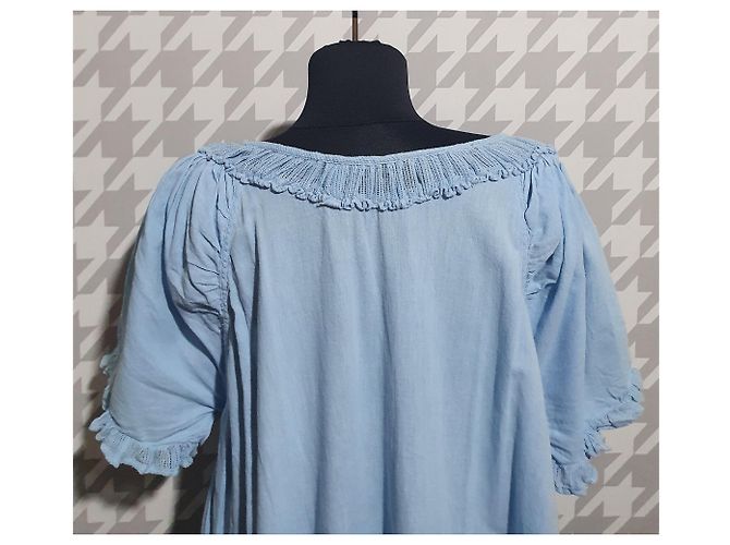 Autre Marque Vestido de algodón Rabens Saloner azul XL - vista 5