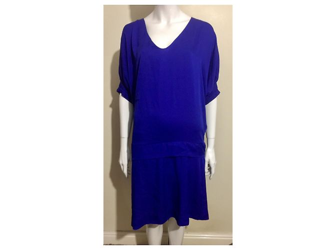 Vestido de seda Diane Von Furstenberg Edna azul - vista 2