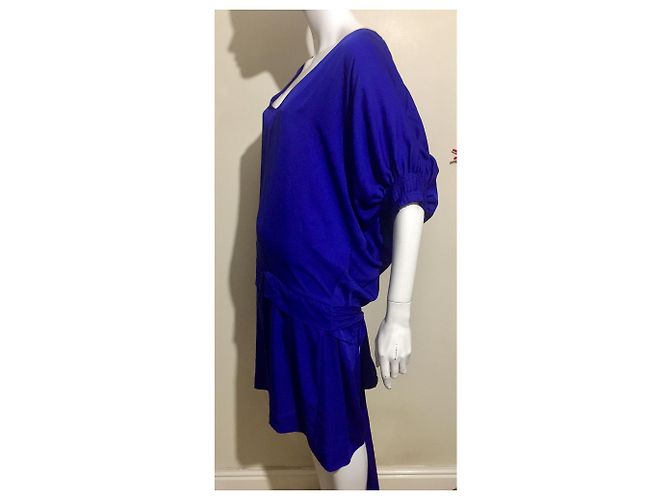Vestido de seda Diane Von Furstenberg Edna azul - vista 5