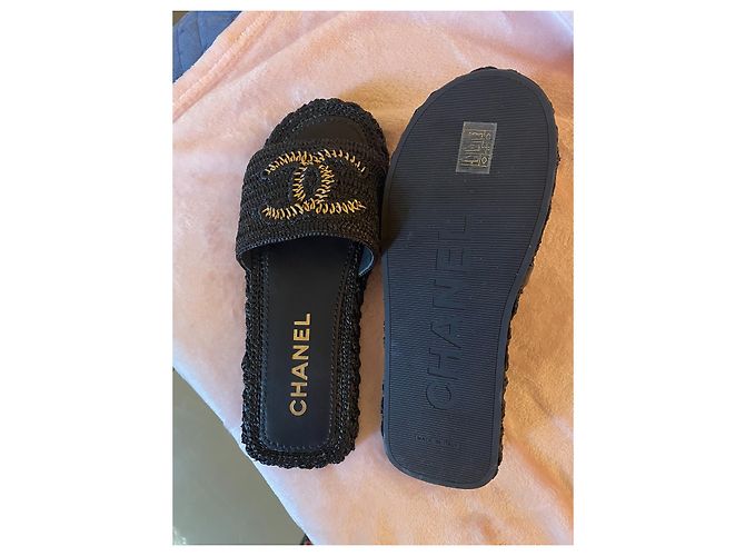 Cambon Chanel Sandalias Negro - vista 3