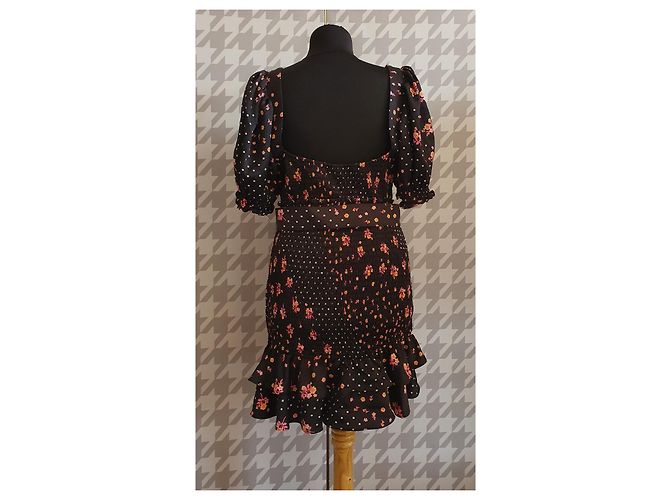 Autre Marque For Love & Lemons Blumen Minikleid mit Puffärmeln Mehrfarben - Ansicht 3