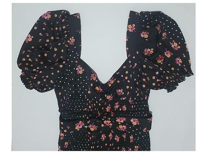 Autre Marque For Love & Lemons Blumen Minikleid mit Puffärmeln Mehrfarben - Ansicht 5