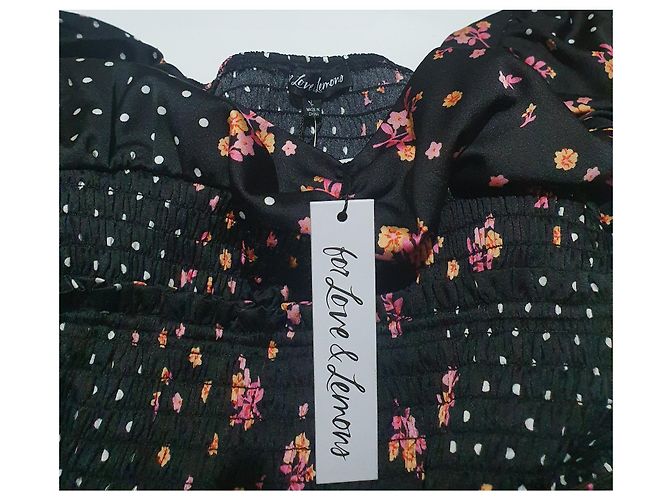 Autre Marque For Love & Lemons Blumen Minikleid mit Puffärmeln Mehrfarben - Ansicht 6