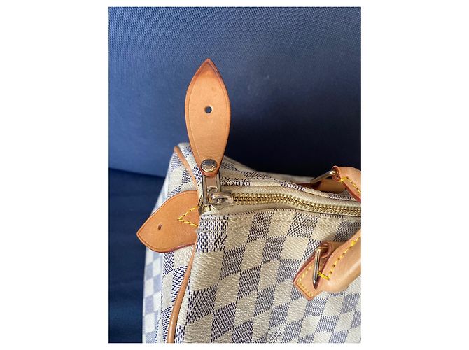 Borsa Louis Vuitton Speedy 30 Damier Azur Blu - vista 2