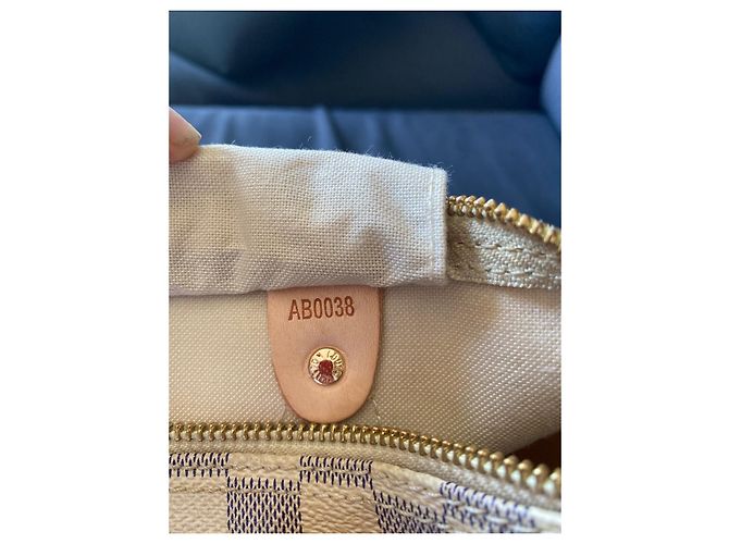 Borsa Louis Vuitton Speedy 30 Damier Azur Blu - vista 7