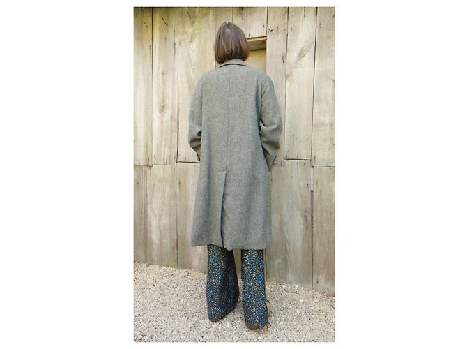 Abrigo Burberry en tamaño Harris Tweed 42 Gris - vista 3