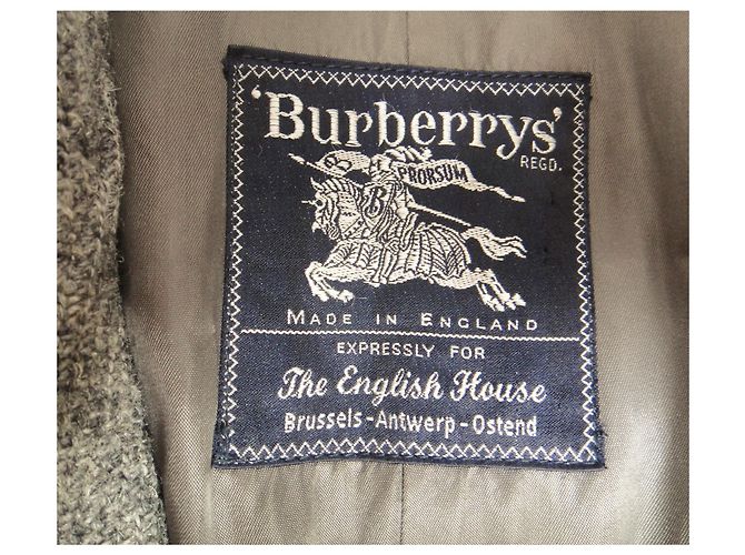 Abrigo Burberry en tamaño Harris Tweed 42 Gris - vista 4