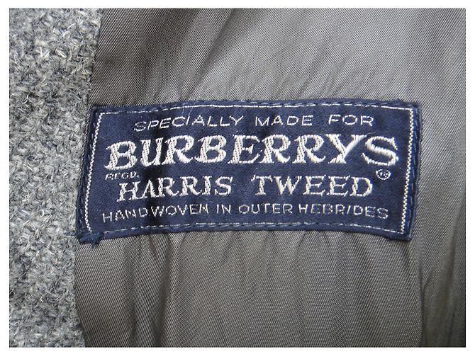Abrigo Burberry en tamaño Harris Tweed 42 Gris - vista 5