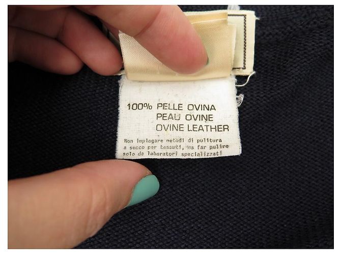 Hermès HERMES PULLOVER CARDIGAN M 48 PULLOVER AUS WILDLEDER & WOLLE KASCHMIR SEIDE MARINEBLAU - Ansicht 5