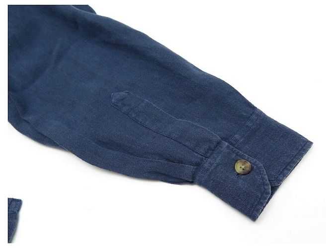 Hermès CAMICIA TUNICA OVERSIZE HERMES L 42 CAMICIA IN LINO NUOVA IN LINO BLU - vista 7