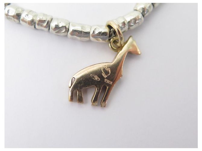 BRACCIALE DODO POMELLATO MINI GRANELLI + CHARMS ANIMALI 17 CM ARGENTO ORO ROSA - vista 2
