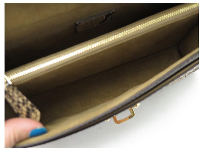 NEU LOUIS VUITTON VICTORY HANDTASCHE MONOGRAMM & PYTHON LEDER BANDOULIERE Braun - Ansicht 13