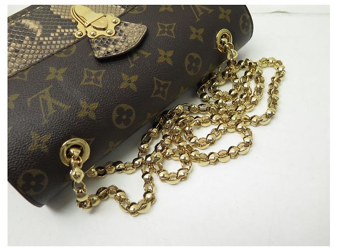 NEU LOUIS VUITTON VICTORY HANDTASCHE MONOGRAMM & PYTHON LEDER BANDOULIERE Braun - Ansicht 4