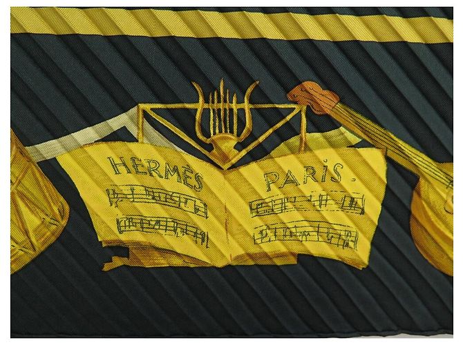 Hermès NUOVA SCIARPA PLISSE QUADRATA HERMES LES DANCERS IN SETA NERA NUOVA SCIARPA IN SETA Nero - vista 3