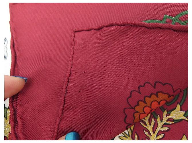 Hermès HERMES DECOUPAGES ANNA ROSAT SCIARPA QUADRATA 90 SCIARPA IN SETA BORDEAUX IN SETA Bordò - vista 10