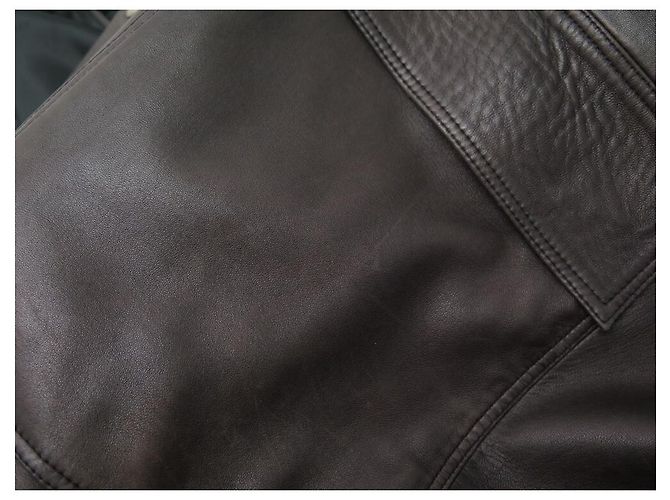 Hermès HERMES LONG M JACKET 48 BROWN LAMB LEATHER JACKET COAT - view 10