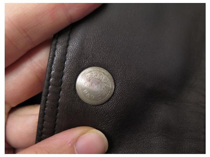 Hermès HERMES LONG M JACKET 48 BROWN LAMB LEATHER JACKET COAT - view 8