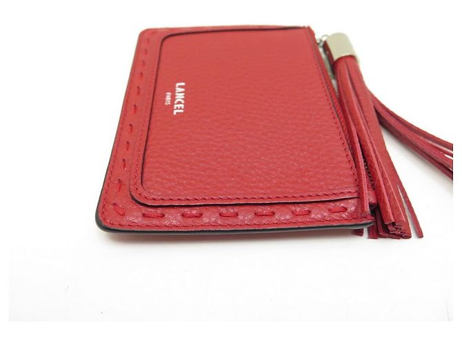 NUEVO LANCEL PREMIER FLIRT A TARJETERO10925 FUNDA PIEL ROJA + IPHONE 12 - vista 4