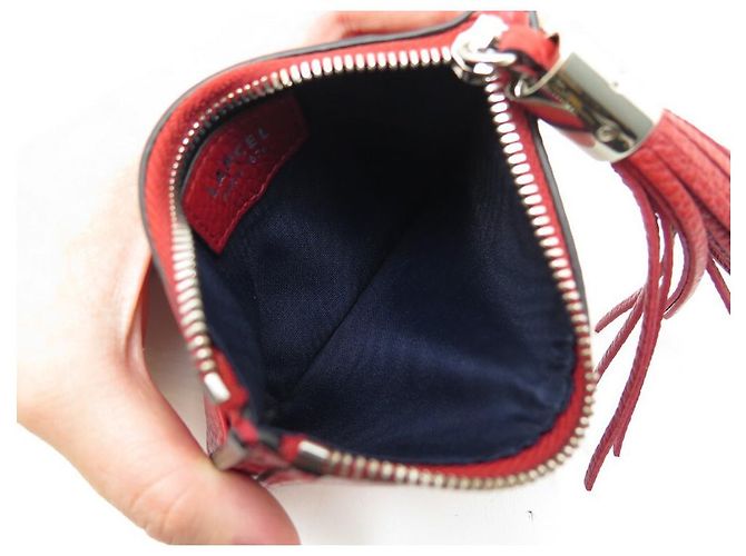 NUEVO LANCEL PREMIER FLIRT A TARJETERO10925 FUNDA PIEL ROJA + IPHONE 12 - vista 9