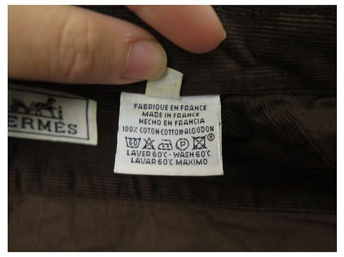 Hermès NOVA CAMISA RIBBED HERMES M 39 CAMISA DE ALGODÃO MARROM NOVA - vista 3