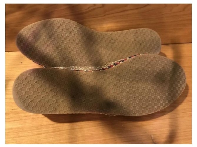 Gucci Espadrilles aus Leder Rot und Gold 37 Golden - Ansicht 5