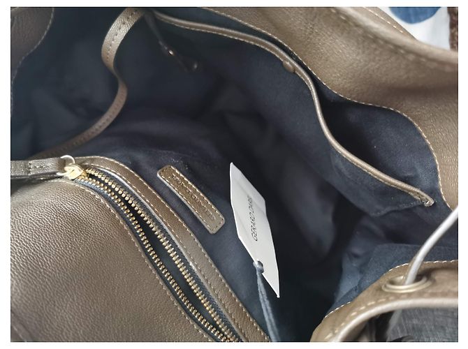 Borsa a mano Gerard Darel in pelle kaki scuro Cachi Marrone scuro - vista 11