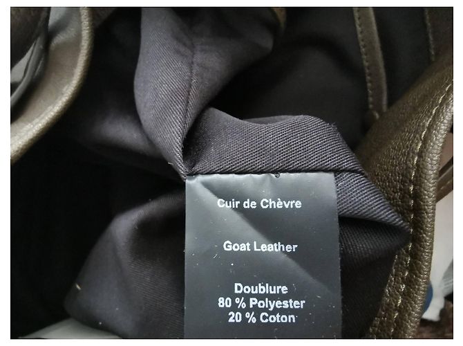 Borsa a mano Gerard Darel in pelle kaki scuro Cachi Marrone scuro - vista 14