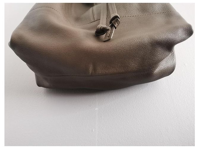 Borsa a mano Gerard Darel in pelle kaki scuro Cachi Marrone scuro - vista 5