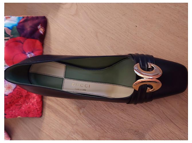 Marmont Décolleté Gucci in pelle nera 38 Nero - vista 5