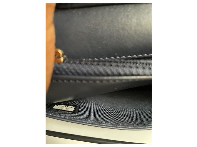 Chanel Wallet on Chain in pelle blu navy - vista 10