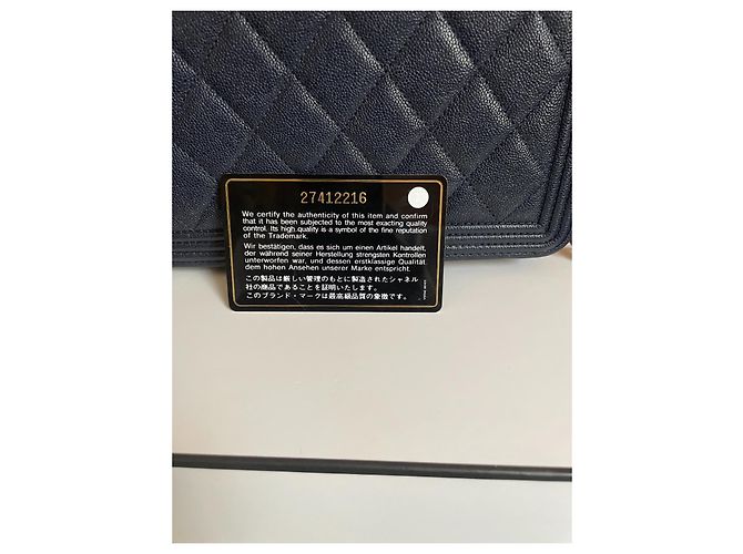 Chanel Wallet on Chain in pelle blu navy - vista 5