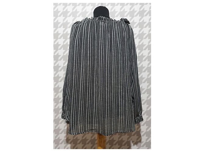 Camicetta Zimmermann in cotone bianco e nero oversize - vista 4