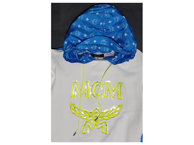 MCM Sweatjacke Blau Weiß Neon - Ansicht 2