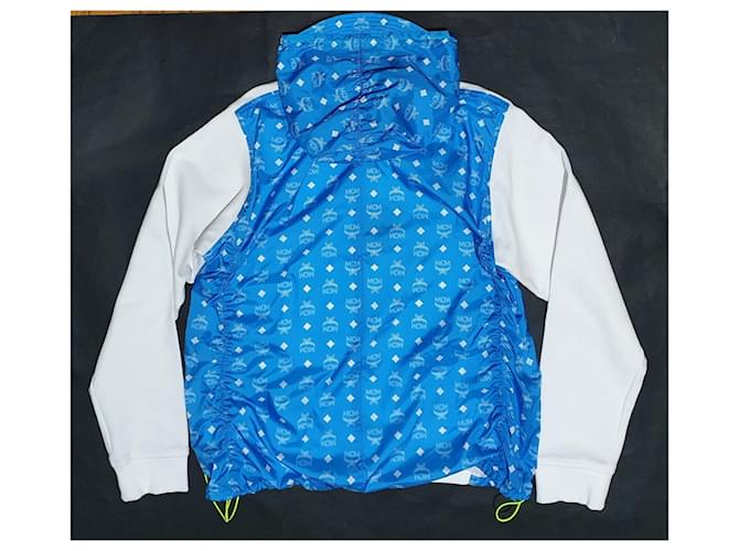 MCM Sweatjacke Blau Weiß Neon - Ansicht 3