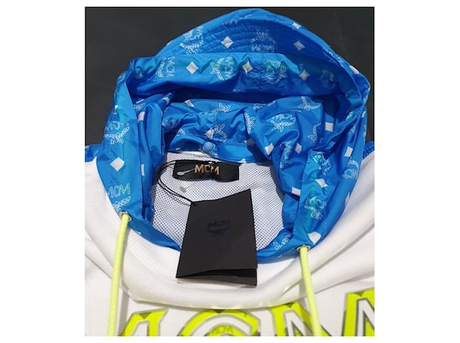 MCM Sweatjacke Blau Weiß Neon - Ansicht 4