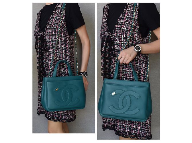 Chanel crossbody 2019 Borsa con logo CC Verde - vista 14