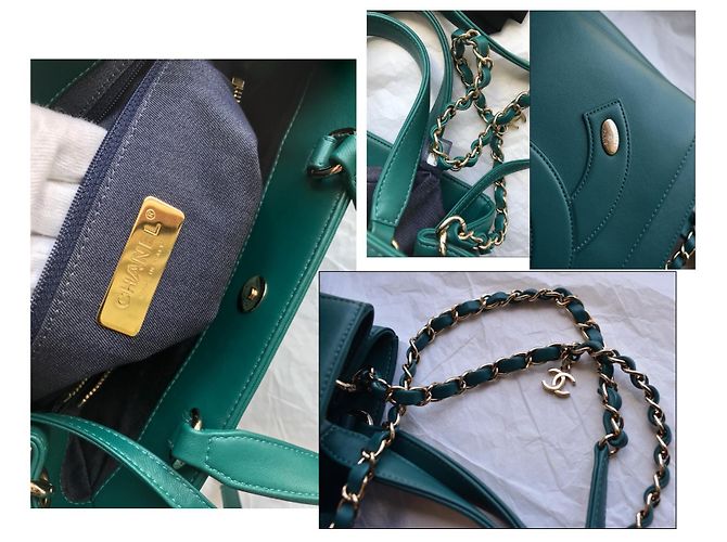Chanel crossbody 2019 Borsa con logo CC Verde - vista 4