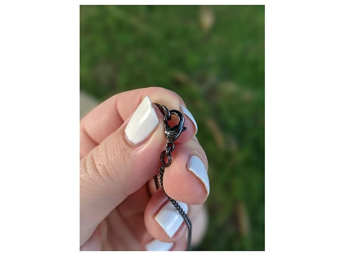 Chanel CC B12P Collana camelia rutenio Nero - vista 5