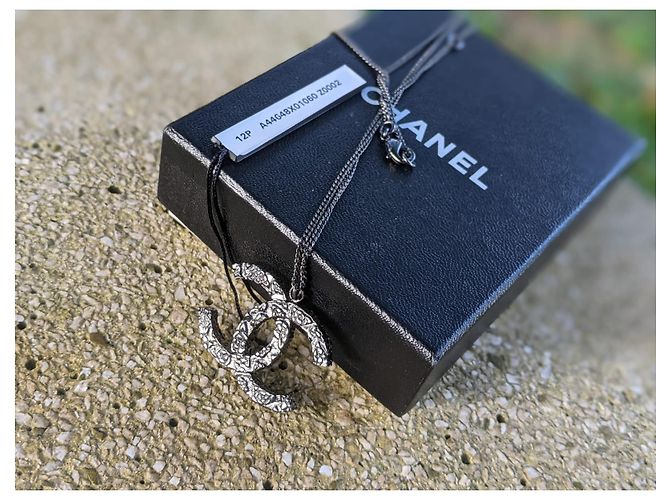 Chanel CC B12P Collana camelia rutenio Nero - vista 7