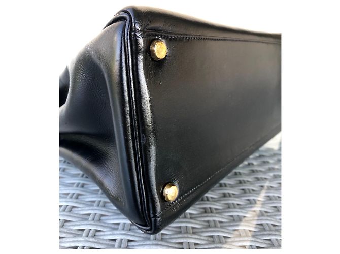 Hermès hermes kelly 32 Dorso in pelle nera Nero - vista 7