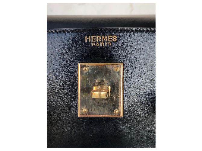 Hermès hermes kelly 32 Dorso in pelle nera Nero - vista 8